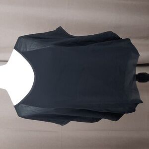 Babaton sheer black dolman-style short sleeve blouse, size XXS